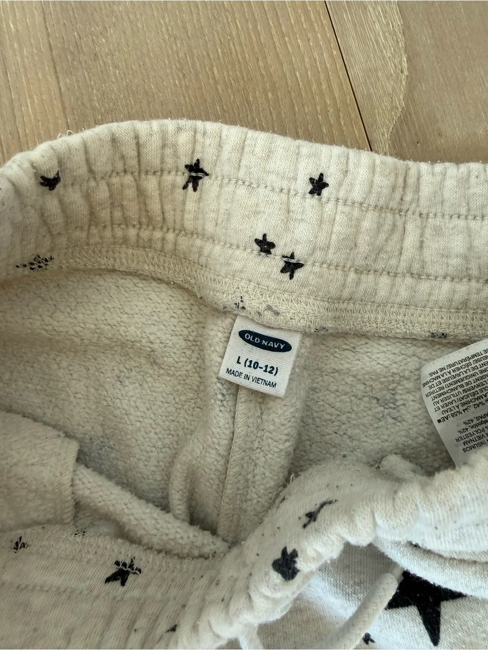 Old Navy Star & Dot Sweatpants - Cream with Black Stars & Gray with White Dots
